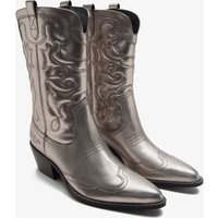 Off the Hook Women's Soho' High-Quality Knee Length Pink Leather Calf Boots in Silver | Size: 6