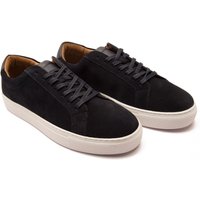 Thomas Crick Men's 'Evers' Casual Lace-up Suede Leather Sneakers in Navy | Size: 9