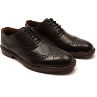 Thomas Crick Men's Waldew Leather Lace‑Up Brogue Oxford Shoes in Black | Size: 11