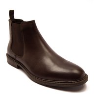 Thomas Crick Men's Truman' Formal Leather Chelsea Boots in Brown | Size: 7