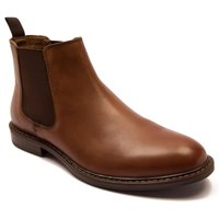 Thomas Crick Men's Truman' Formal Leather Chelsea Boots in Tan | Size: 11
