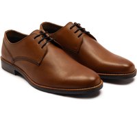 Thomas Crick Men's 'DURANT' Derby Formal Leather Shoes in Tan | Size: 7