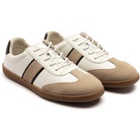 Off the Hook Men's ARTER' Boys Leather Low-Top Lace up Trainer Shoes in White | Size: 12