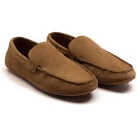 Off the Hook Men's DUVAL' Boys Suede Leather Slip on Casual Loafer Shoes in Taupe | Size: 1