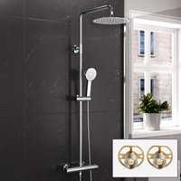 Modern Round Exposed 2 Way Thermostatic Mixer Shower Set Easy Fittings