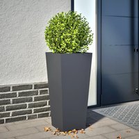 Berkfield Home Garden Planter Anthracite 35x35x75 cm Steel in Black | Size: 35 x 35 x 75 cm