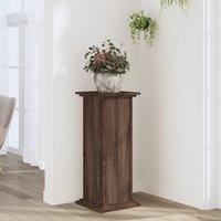 Berkfield Home Plant Stand Brown Oak 33x33x80 cm Engineered Wood | Size: 33 x 33 x 80 cm