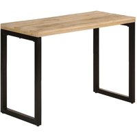 Berkfield Home Dining Table 110x50x76 cm Solid Wood Mango in Brown | Size: 110 x 50 x 76 cm
