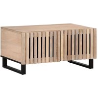 Berkfield Home Coffee Table White 80x51x40 cm Solid Wood Mango | Size: 80 x 51 x 40 cm