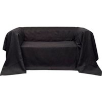 Berkfield Home Micro-suede Couch Slipcover Anthracite 270 x 350 cm in Black