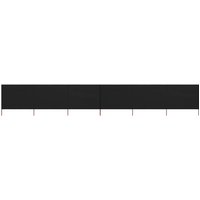 Berkfield Home 6-panel Wind Screen Fabric 800x120 cm Black