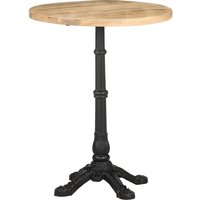 Berkfield Home Bistro Table √ò60x76 cm Rough Mango Wood in Brown | Size: 60x76 cm