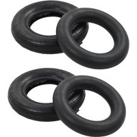 Berkfield Home 4 Piece Wheelbarrow Tire & Inner Tube Set 3.50-8 4PR Rubber in Black
