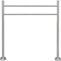 Berkfield Home Stainless Steel Stand for Double Mailbox in Silver