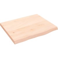 Berkfield Home Wall Shelf 60x50x(2-4) cm Untreated Solid Wood Oak in Brown
