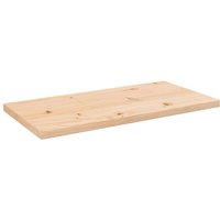 Berkfield Home Table Top 80x40x2.5 cm Solid Wood Pine Rectangular in Brown