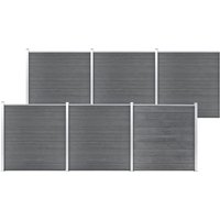 Berkfield Home Garden Fence WPC 1045x186 cm Grey