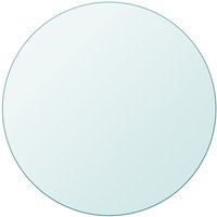 Berkfield Home Table Top Tempered Glass Round 800 mm in Clear