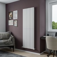 Agadon Lola Duplex Designer Panel Radiator in White | Size: 1800mm x 600mm