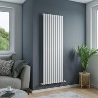 Agadon Solo Designer Oval Tube Radiator in White | Size: 1800mm x 480mm