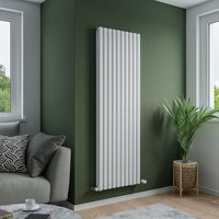 Agadon Solo Duplex Designer Oval Tube Radiator in White | Size: 1800mm x 600mm