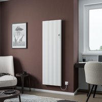 Agadon Cologne Electric Aluminium Designer Radiator in White | Size: 1600mm x 610mm