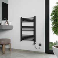 Agadon Grace Electric Towel Radiator in Black | Size: 750mm x 500mm