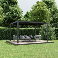 Agadon Aluminium Pergola Shading System in Dark Grey