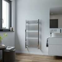 Agadon Grace Towel Radiator in Metallic Silver | Size: 1200mm x 600mm