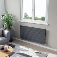 Agadon Rome Designer Aluminium Radiator in Dark Grey | Size: 603mm x 1200mm