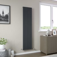 Agadon Vienna Designer Aluminium Radiator in Dark Grey | Size: 1800mm x 345mm