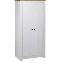 Berkfield Home Wardrobe White 80x50x171.5 cm Solid Pine Panama Range