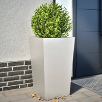 Berkfield Home Garden Planters 45x45x75 cm 2 pcs Stainless Steel in Black | Size: 45 x 45 x 75 cm