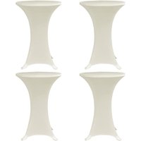 Berkfield Home Standing Table Cover √ò60 cm Cream Stretch 4 pcs