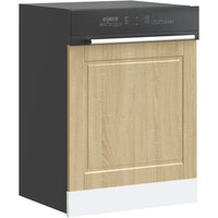 Berkfield Home Dishwasher Panel Porto Sonoma Oak 60x1.5x67 cm Engineered Wood in Brown