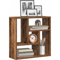 Berkfield Home Wall Shelf Old Wood 45x16x45 cm Engineered Wood in Brown | Size: 45 x 16 x 45 cm