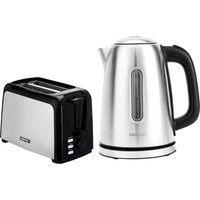 Geepas 2 Slice Bread Toaster & 1.7L Illuminating Electric Kettle Combo Set in Black