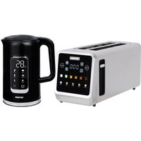 Geepas Kettle & Toaster Sets with Digital Features in Black