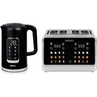 Geepas Kettle & toaster sets with Digital & Touch Features in Black