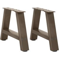 Berkfield Home Coffee Table Legs A-Shaped 2 pcs 30x(30-31) cm Steel in Black