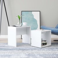 Berkfield Home Coffee Table Set White 48x30x45 cm Engineered Wood | Size: 48 x 30 x 45 cm
