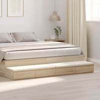 Berkfield Home Bed Drawers Sonoma Oak 200x36, 5x16, 5 cm Engineered Wood in Beige