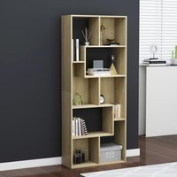 Berkfield Home Book Cabinet Sonoma Oak 67x24x161 cm Engineered Wood in Brown | Size: 67 x 24 x 161 cm