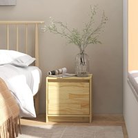 Berkfield Home Bedside Cabinet 40x30.5x40 cm Solid Pinewood in Brown