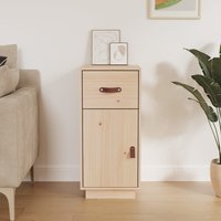 Berkfield Home Sideboard 34x40x75 cm Solid Wood Pine in Brown | Size: 34 x 40 x 75 cm