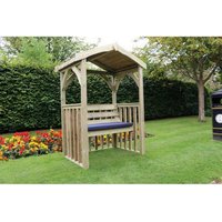 Churnet Valley Garden Furniture Ltd Anastasia Arbour - 2 Bench Seat with Trellis - Min. Assembly Required in Brown