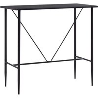 Berkfield Home Bar Table Black 120x60x110 cm MDF | Size: 120 x 60 x 110 cm