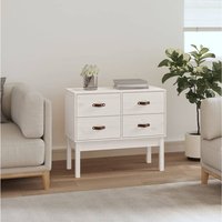 Berkfield Home Console Cabinet White 90x40x78 cm Solid Wood Pine | Size: 90 x 40 x 78 cm