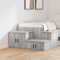Berkfield Home Storage Cabinet Grey Sonoma 127x41x40 cm Engineered Wood | Size: 127 x 41 x 40 cm