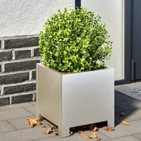 Berkfield Home Garden Planters 2 pcs 30x30x30 cm Stainless Steel in Silver | Size: 30 x 30 x 30 cm